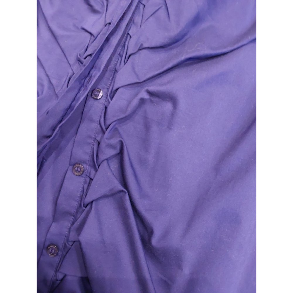 Worthington Women's Dark Purple Long Sleeve Ruched Stretch Dress Shirt. Sz XL - Picture 12 of 14